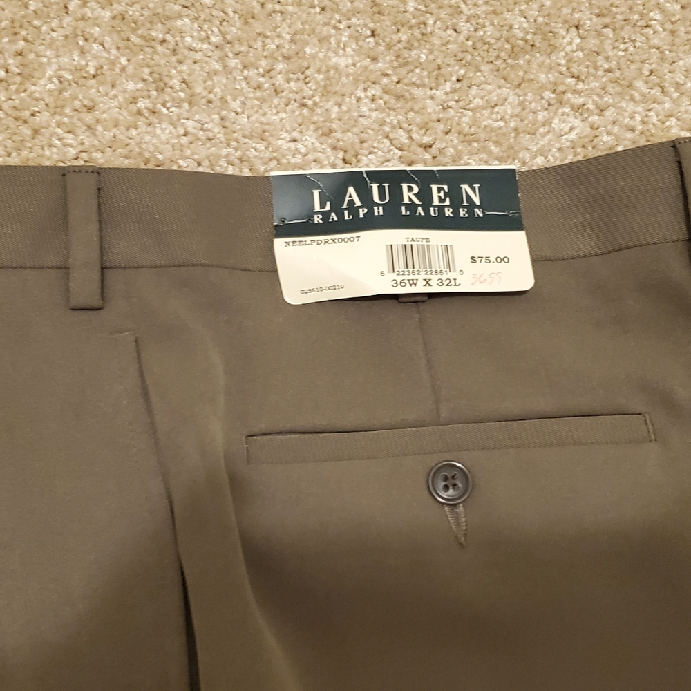 Polo Ralph Lauren Taupe dress slacks 36x32 nwt